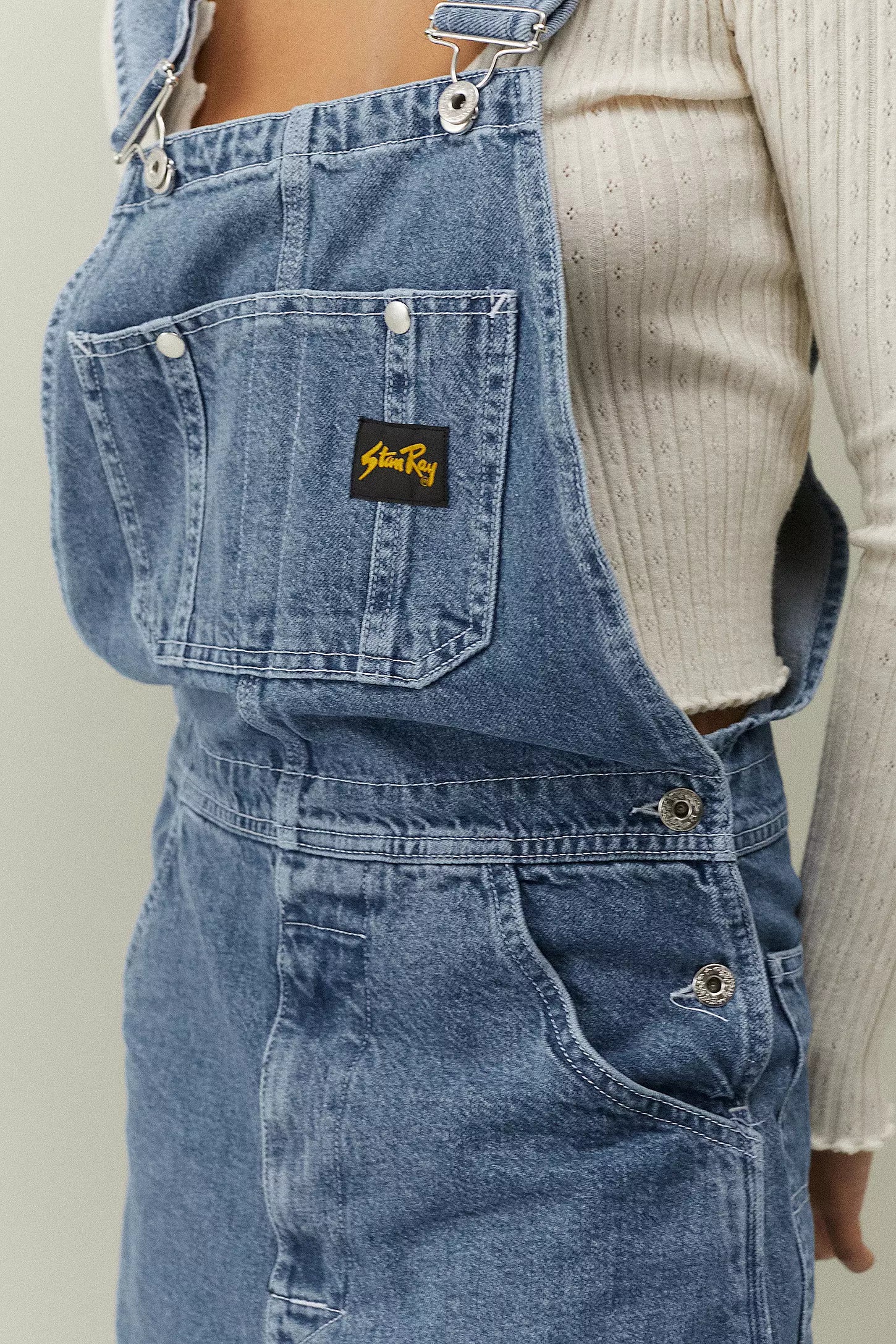 Bib Close Up | Stan Ray Women's Earls Bib Denim Overalls - ToughWorkz