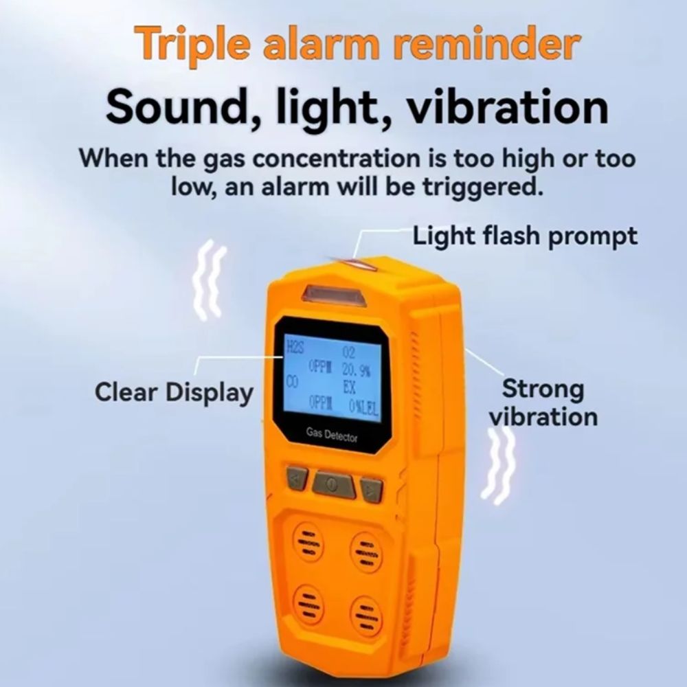 Gas Detector 3 Alarms - ToughWorkz