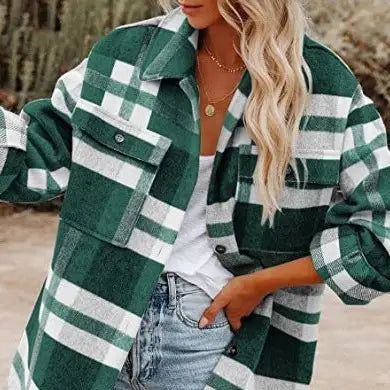 ToughWorkz Women's Button Down Flannel Shirt Jacket. Shop Online Today!