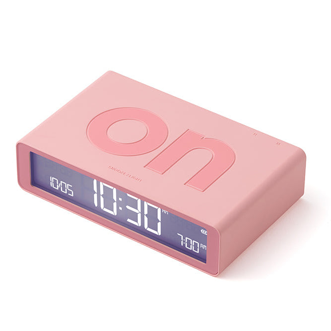 Lexon Pink Flip Classic Alarm Clock - ToughWorkz