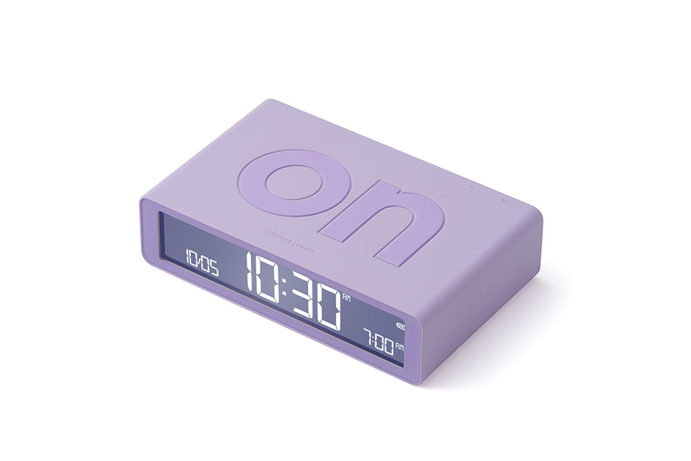 Lilac | Lexon Classic Flip Alarm Clock - ToughWorkz