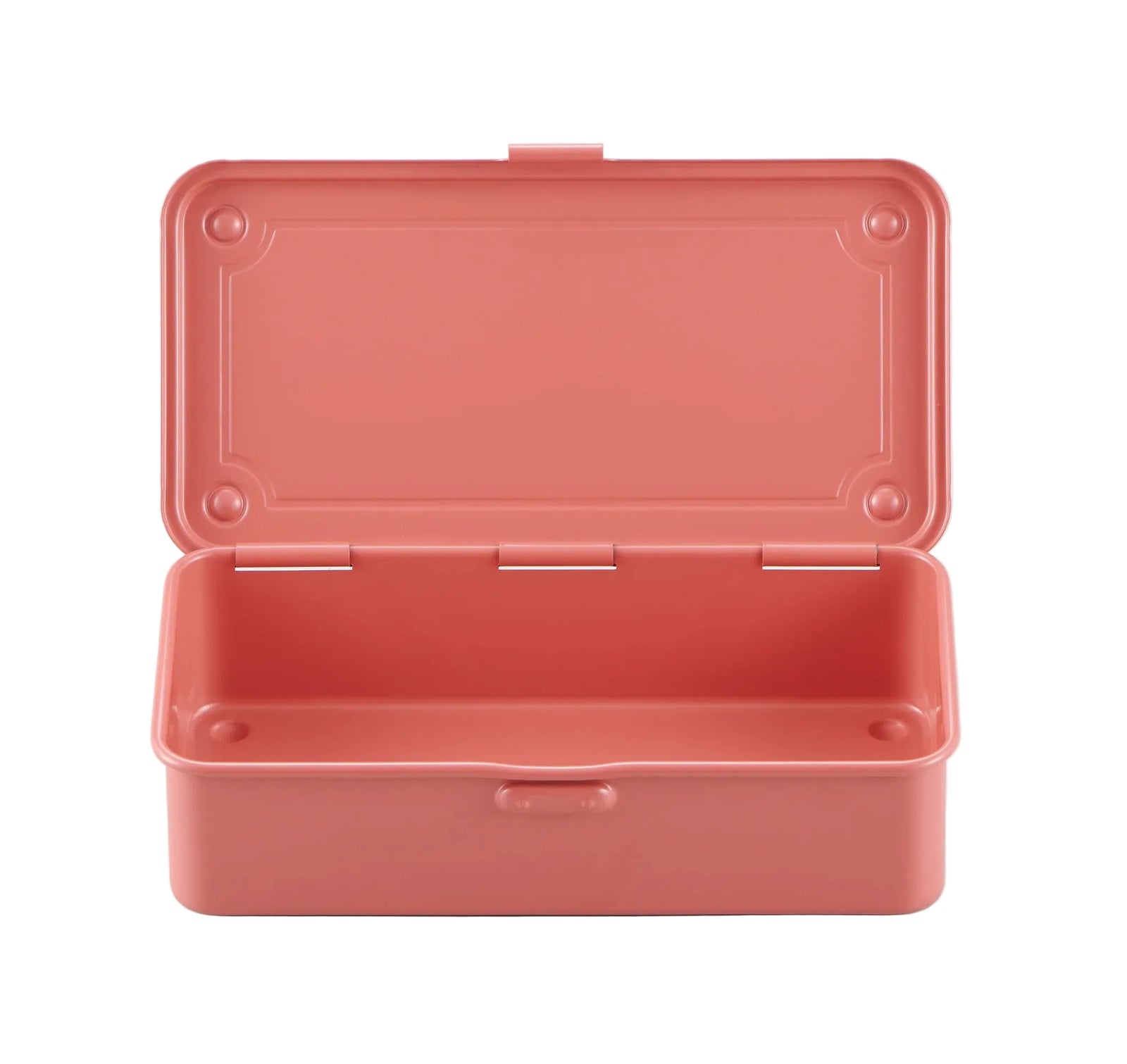 Open | Toyo Steel T-190 Stackable Tool Box, Living Coral - ToughWorkz