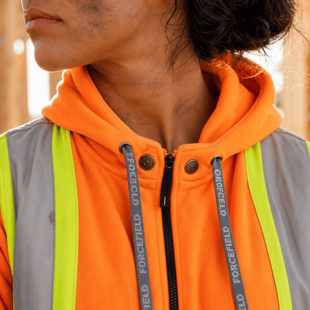 CU Detachable Hood | Women's Hi-Vis Safety Hoodie Detachable Hood, 5 Sizes - ToughWorkz