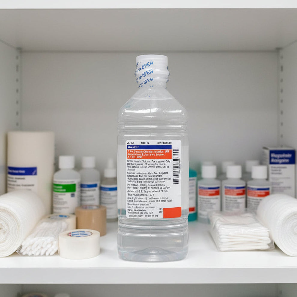 Sodium Chloride, 1L Sterile Solution for Burns - ToughWorkz