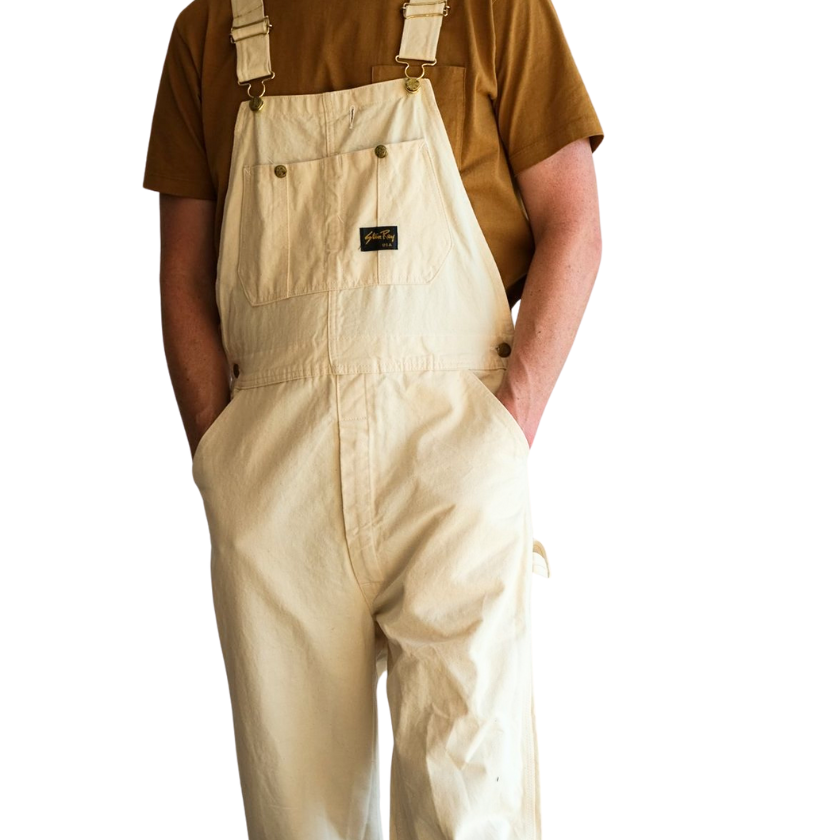 Front | Stan Ray Vintage Bib Denim Overalls, 3 Sizes - ToughWorkz