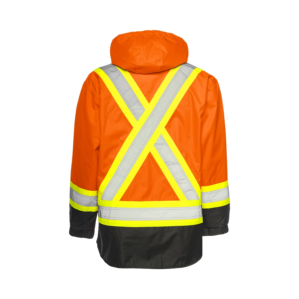 BACK | Ground Force 6-in-1 Hi-Vis Safety Parka - ToughWorkz