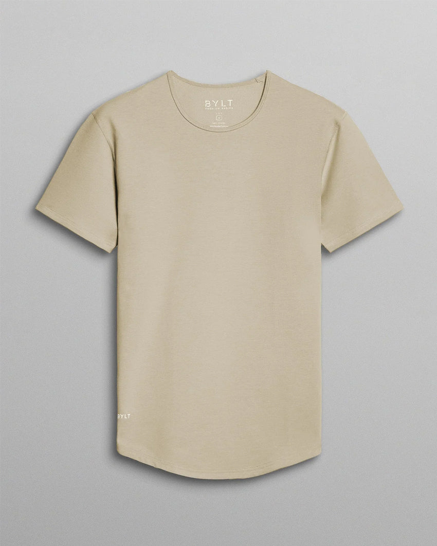 Lay Flat Drop-Cut Lux Toasted Ivory Men's Tee, 3 Sizes - ToughWorkz