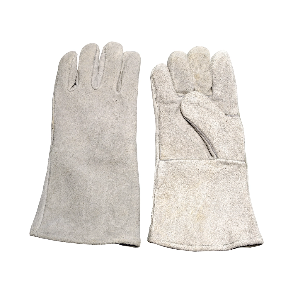 Leather Welding Gloves, Split Leather, Pair, 14-in - ToughWorkz