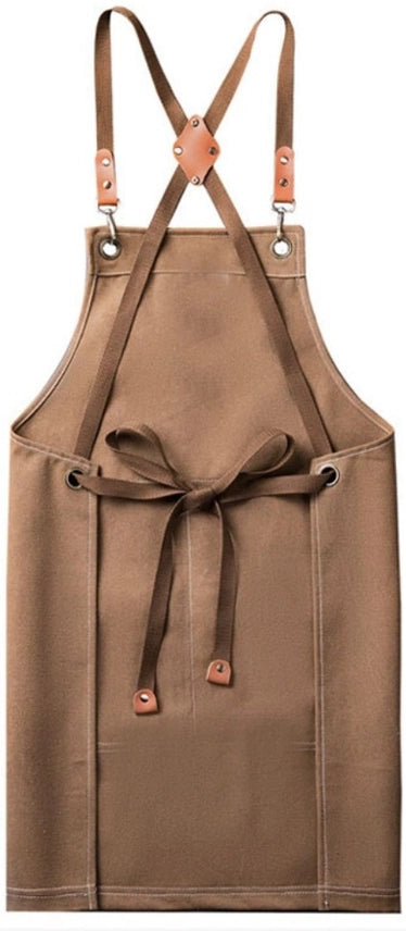 Heavy Cotton Canvas Cross Back Apron, 2 Colours