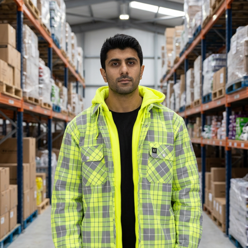 Forcefield hi-vis hoodie worn by a warehouse employee | ToughWorkz