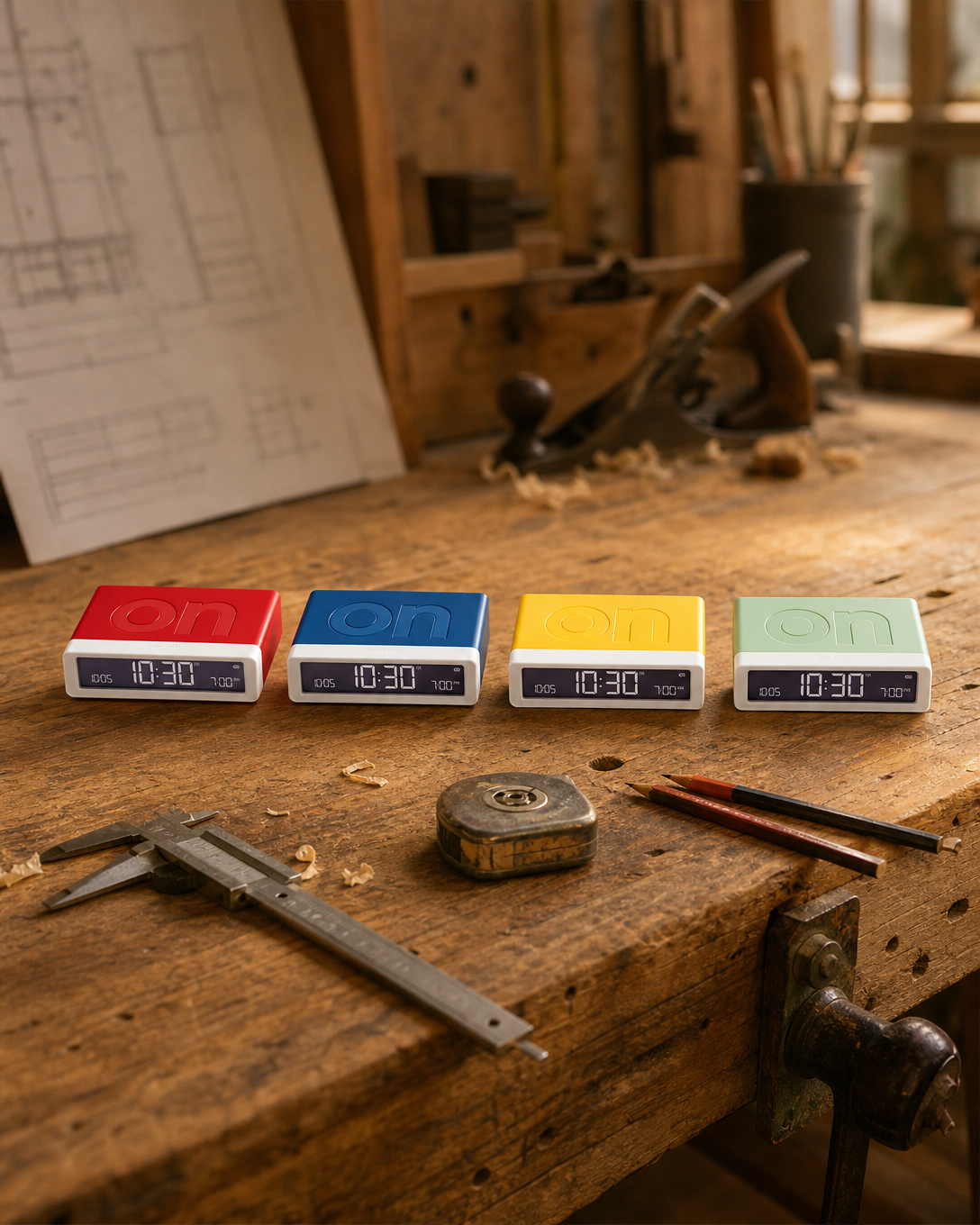 Lexon Flip Classic Pantone Alarm Clocks, 4 Colours