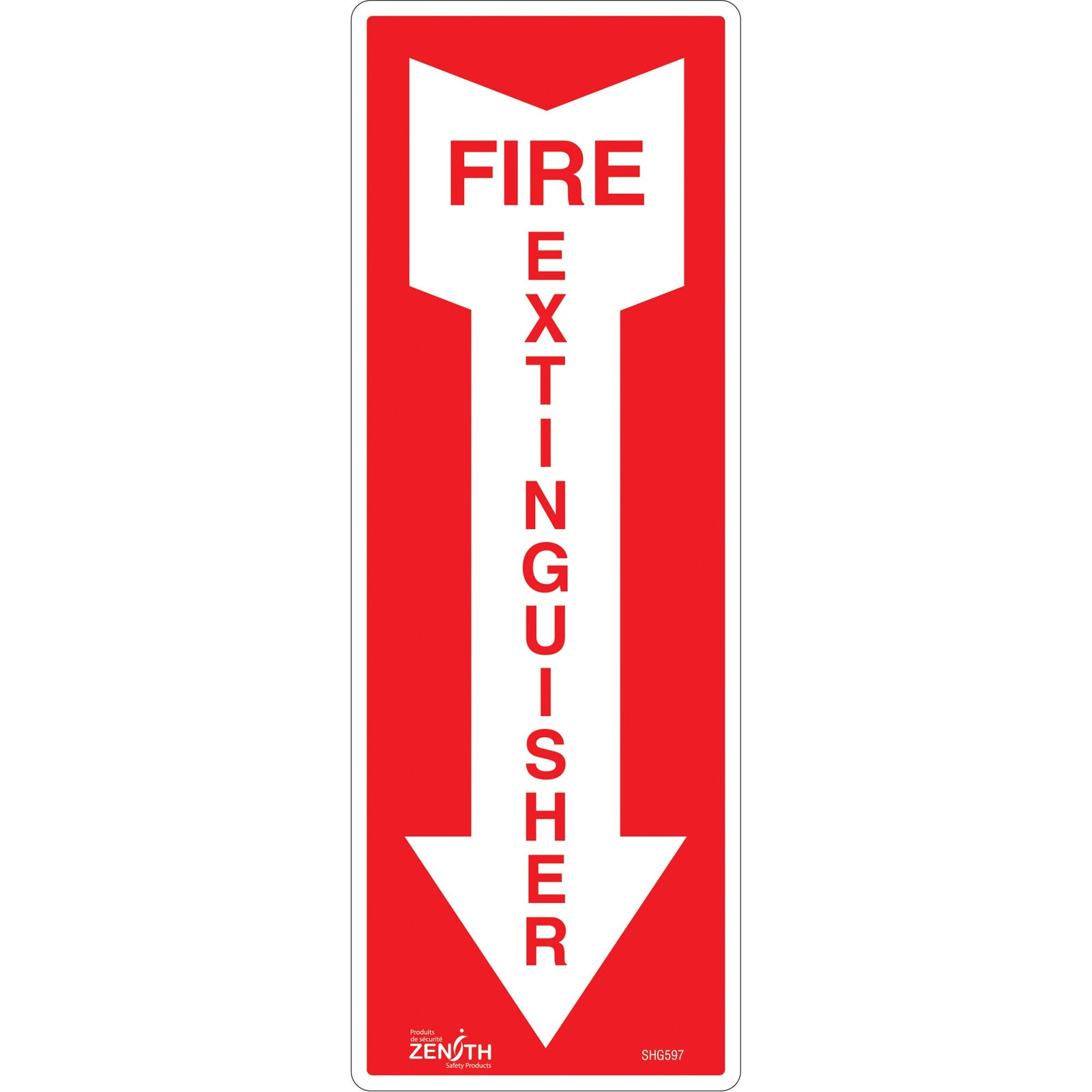 Fire Extinguisher Down Arrow, 14 x 5-inches - Shop Online at ToughWorkz