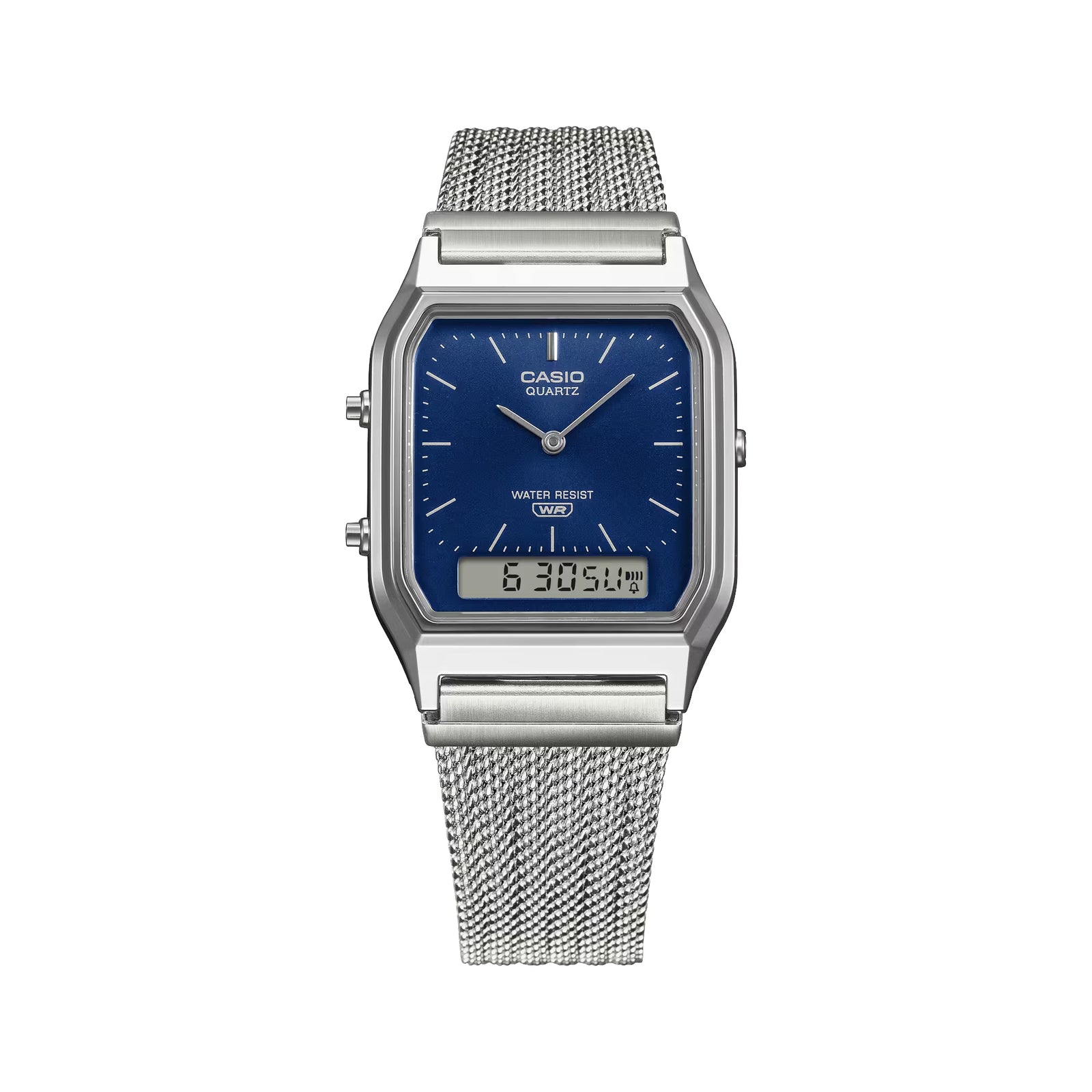 CU Watchface | Casio AQ-220EM-2A / Vintage Silver Analog-Digital Watch