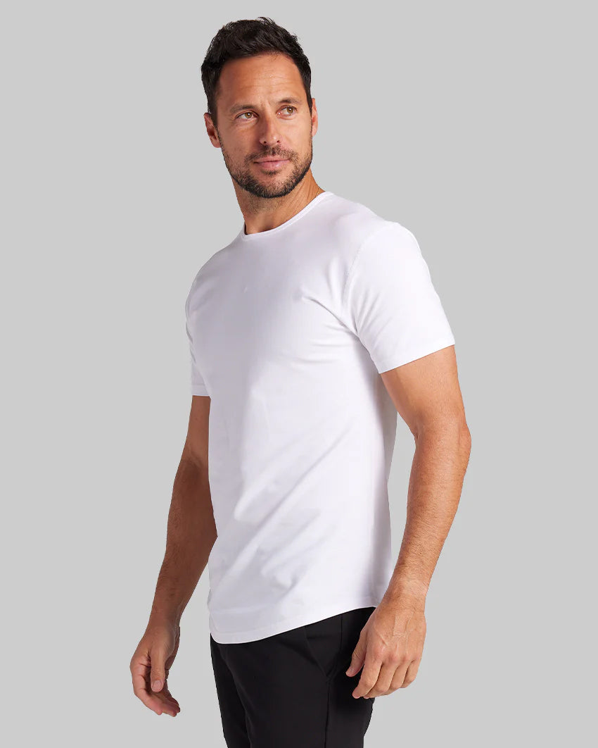 BYLT Drop-Cut Lux Men's White T-Shirt