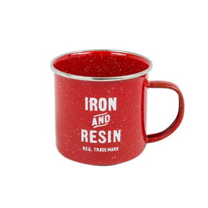 Red | Iron and Resin Camp Mug, 12 oz - ToughWorkz