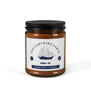 Captain's Cabin Scented Soy Candle, Coconut Cream, Cardamon by Hammer + Awl