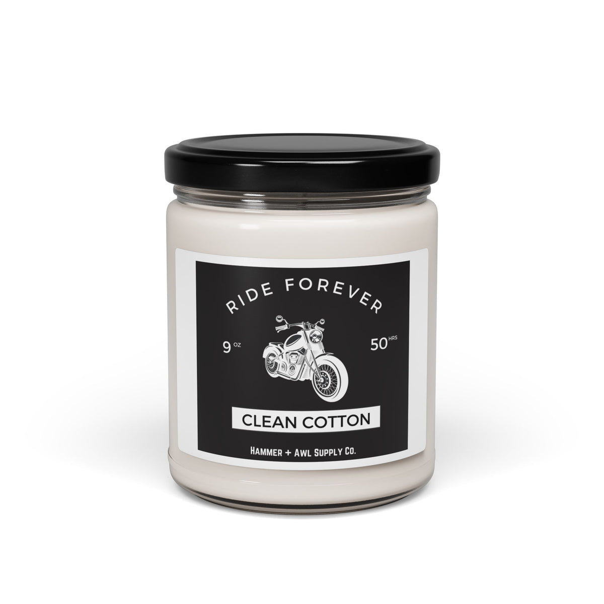 Ride Forever Scented Soy Candle - Clean Cotton, 9oz by Hammer + Awl