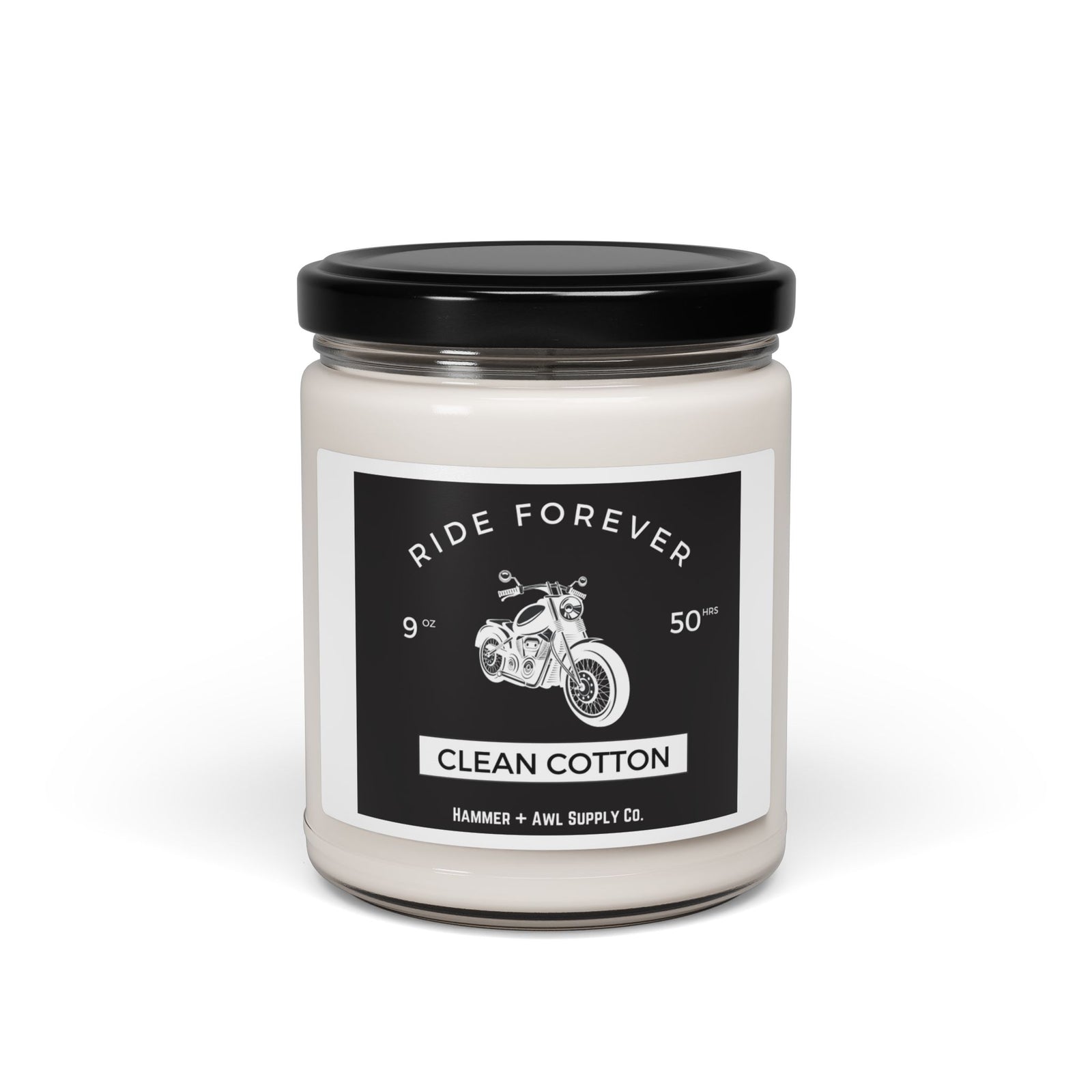 Ride Forever Scented Soy Candle - Clean Cotton, 9oz by Hammer + Awl