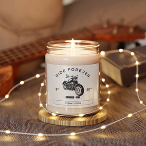 Ride Forever Scented Soy Candle - Clean Cotton, 9oz by Hammer + Awl