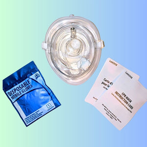 Redi-Medic Compact & Portable CPR First Aid Mask, Disposable Gloves, Bilingual Instructions. Ideal for Travel & Everyday Readiness