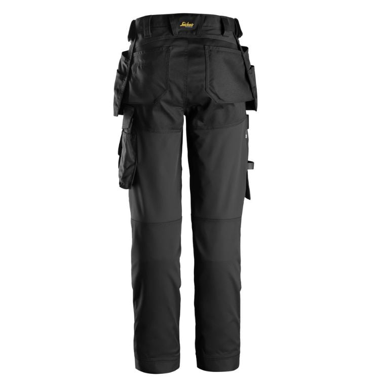 Snickers Womens Stretch Work Pants, Black - ToughWorkz