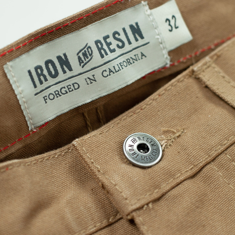 Iron & Resin Duck Canvas Union Work Pants, Field Tan - ToughWorkz
