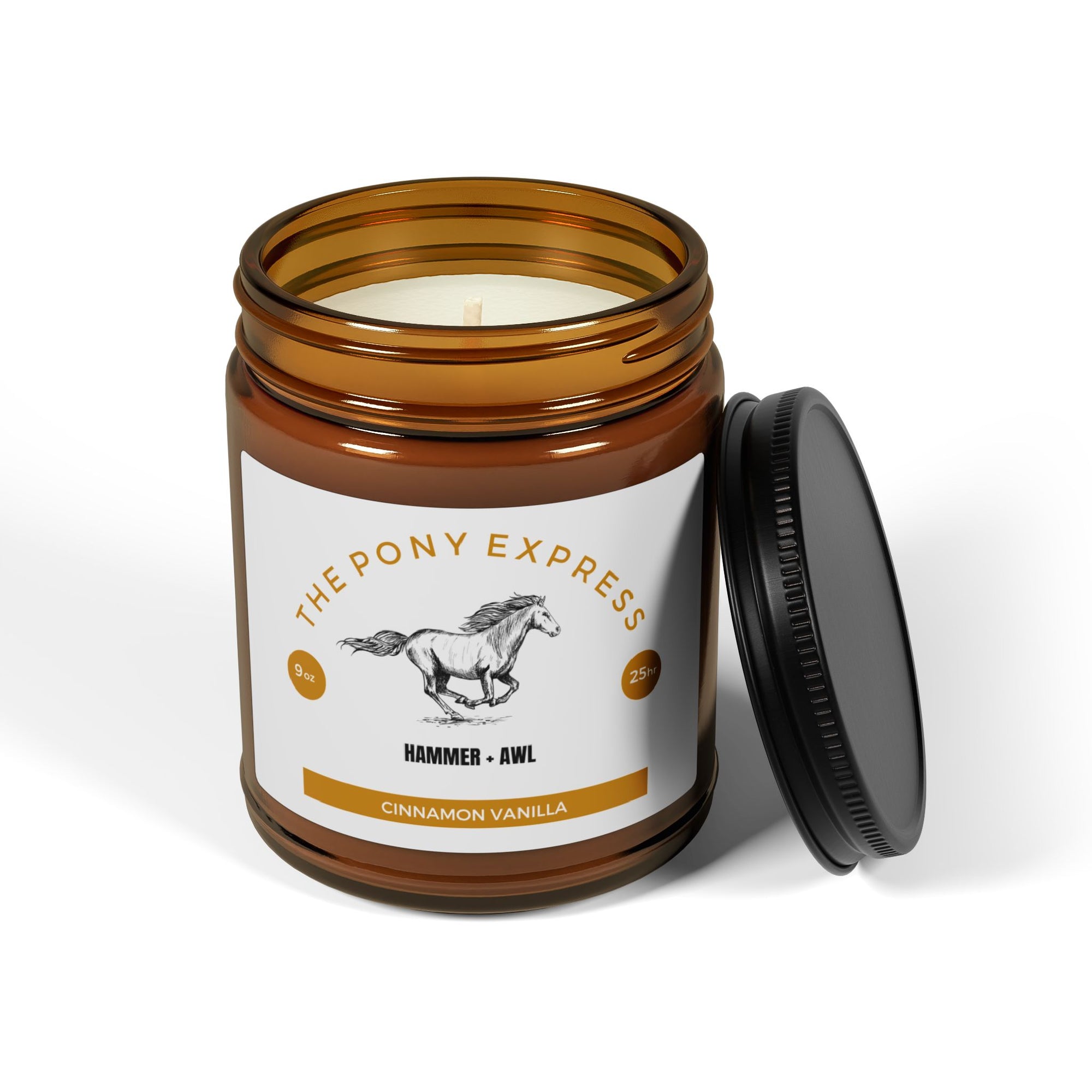 The Pony Express Cinnamon Vanilla Scented Soy Candle - by Hammer + Awl