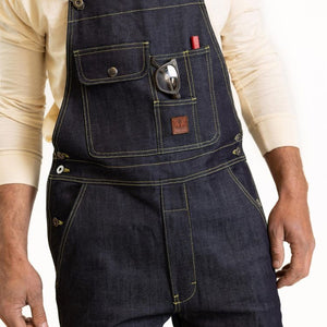 Pocket Details | Iron & Resin Mens Tatham Denim Overalls, Size 32 - ToughWorkz