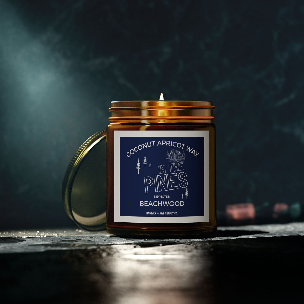 In The Pines Beachwood Scented Eco-Friendly Candle - by Hammer + Awl