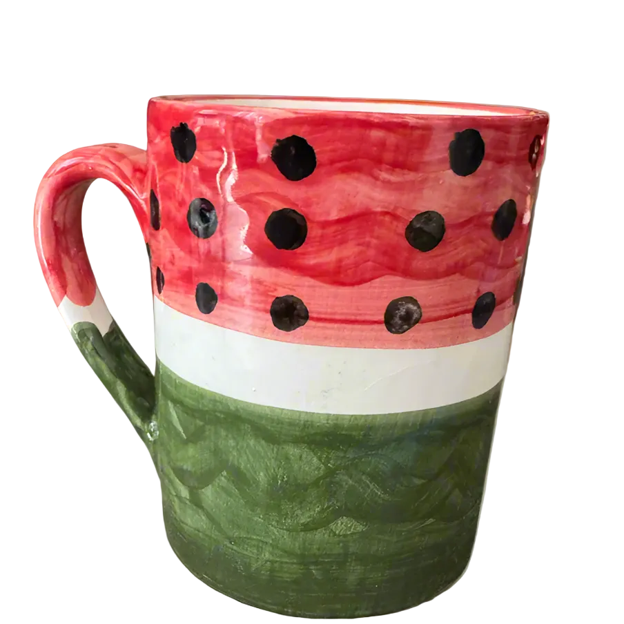 Handpainted Watermelon Mug - Handmade in Jordan | ToughWorkz