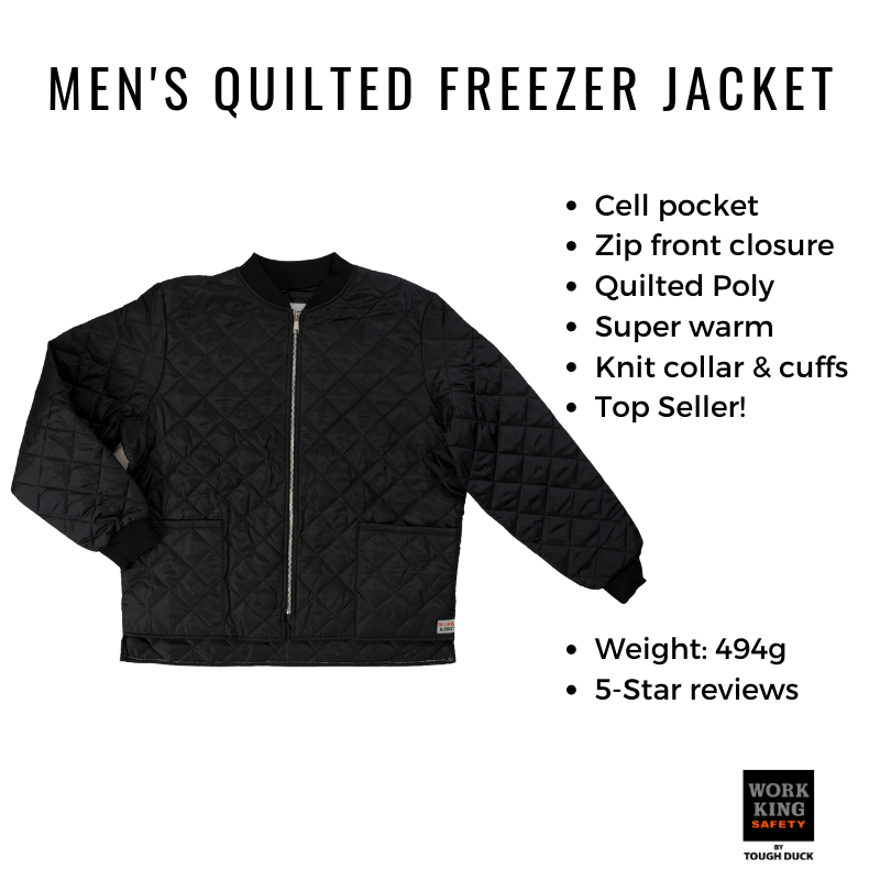 Ground Force Men's Quilted Freezer Jacket, 7 Sizes