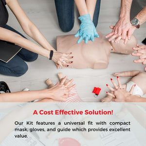 Redi-Medic Compact & Portable CPR First Aid Mask, Disposable Gloves, Bilingual Instructions. Ideal for Travel & Everyday Readiness