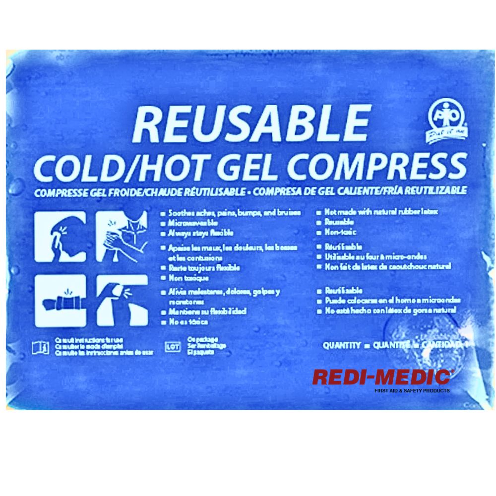 Redi-Medic Reusable Hot &amp; Cold Gel Pack (13 x 22 cm / 5" x 9") – Flexible Ice &amp; Heat Compress for Back, Knee, Shoulder &amp; Muscle Pain Relief – Microwave or Freezer Safe, Non-Toxic