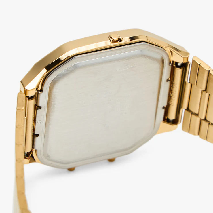 Back Face | Casio AQ-240EG-9A / Vintage Gold Ani-Digi Watch - ToughWorkz
