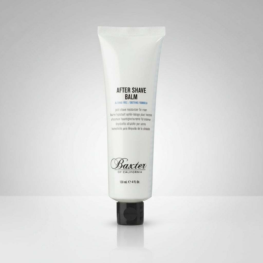 Tube of Baxter after shave balm on a white background - ToughWorkz