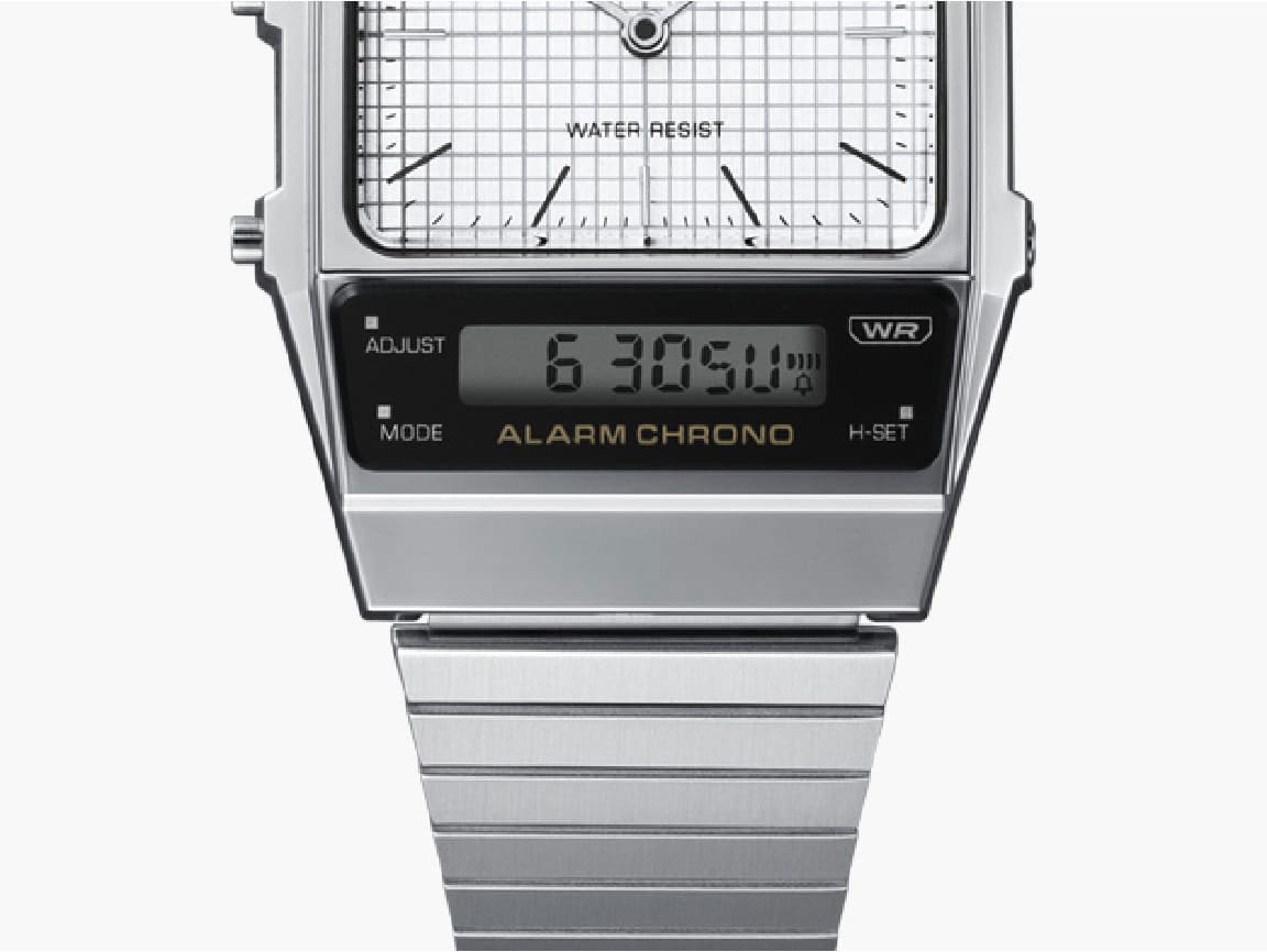 CU Band | Casio AQ-800E-7A2 Men&#39;s Silver Retro Digital atch