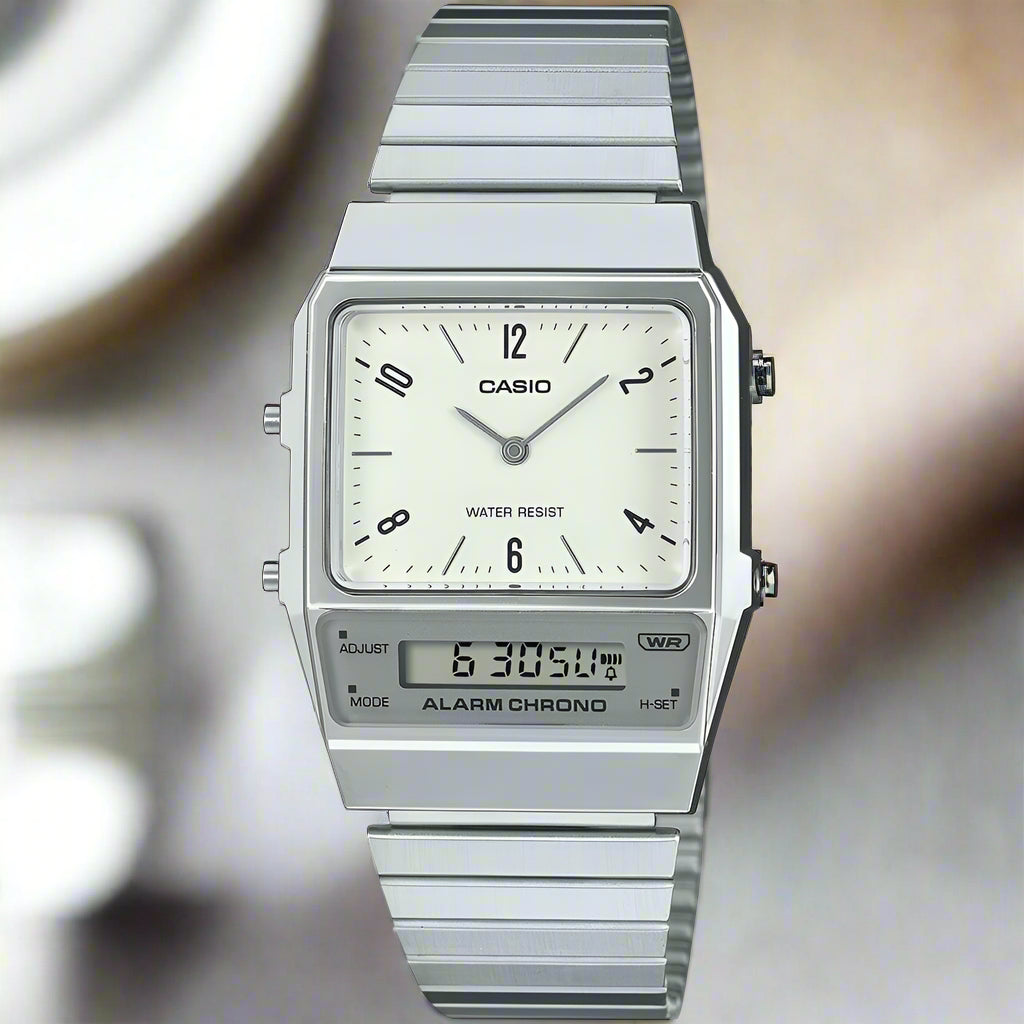 Casio AQ-800E-7A2 Silver Watch for Men - ToughWorkz