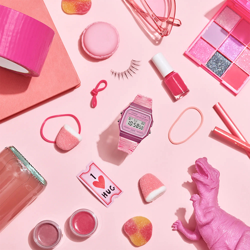 Casio F-91WS-4 '80s Style POP Pink Digital Watch