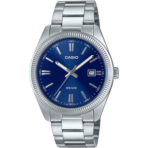 G-Shock MTP-1302D-3A Vintage Blue Dial Stainless Steel Watch | ToughWorkz