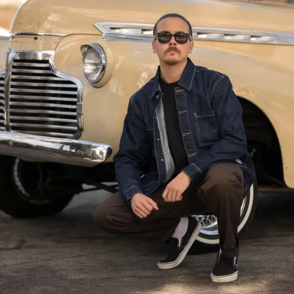 In The Garage | Men's Premium Chore Jacket, 100% Cotton Denim | ToughWorkz