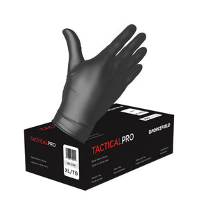Tactical Pro Disposable Black Nitrile Gloves, XL (Singles or Case) - ToughWorkz