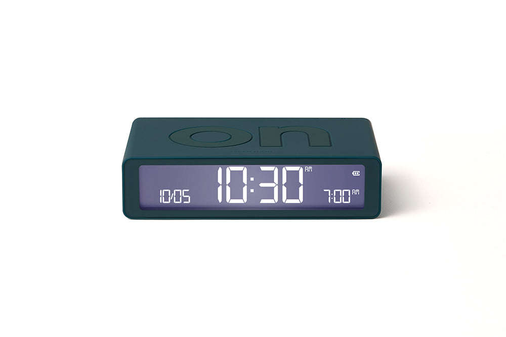 Lexon Duck Blue &#39;On&#39; Classic Flip Alarm Clock - ToughWorkz