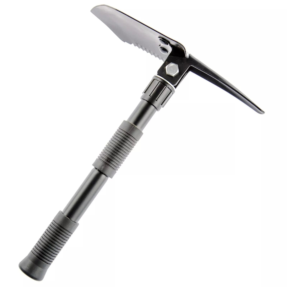 Redi-Medic Shovel Showing the Pick. Stainless Steel Folding Shovel - Online at ToughWorkz