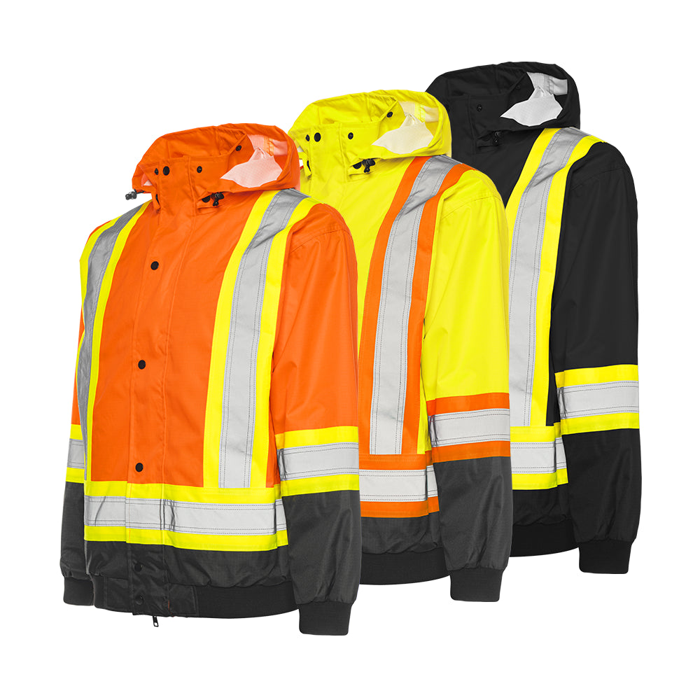 Ground Force Hi-Vis 3-in-1 Winter Jacket Jacket, Class 3, (3 Colors / 5 Sizes) - ToughWorkz
