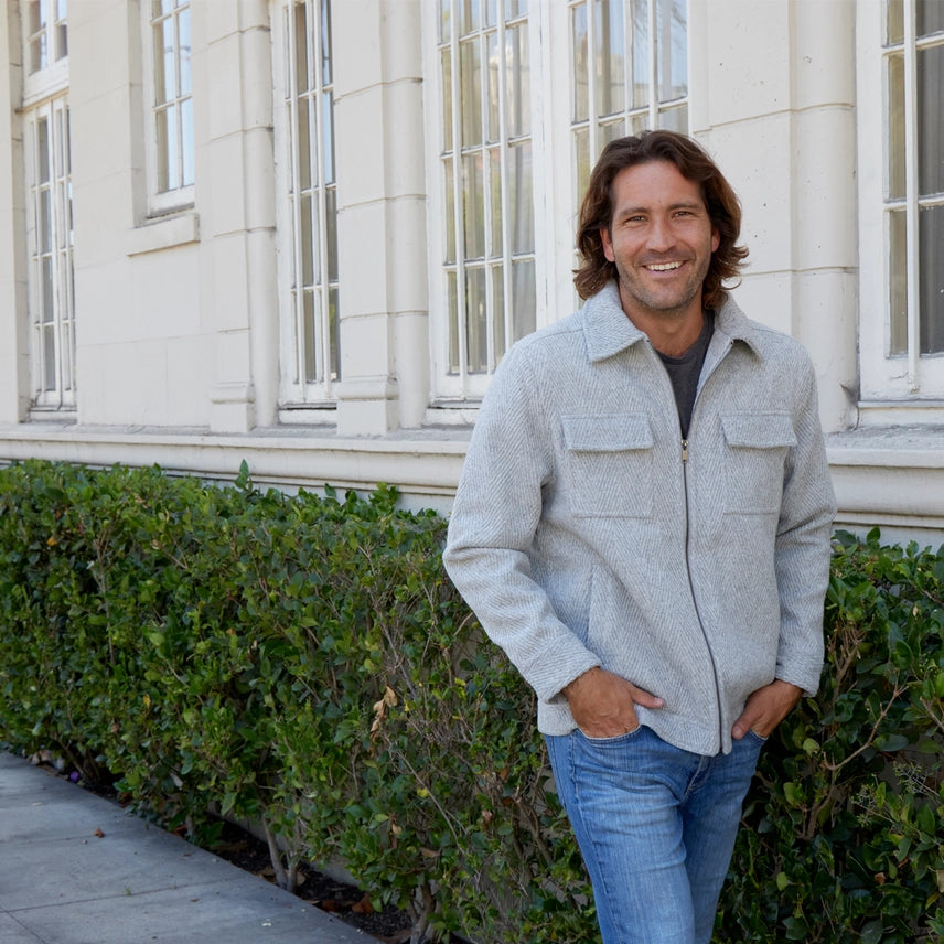 Kane Grey Textured Zip Wool Cargo Jacket - ToughWorkz