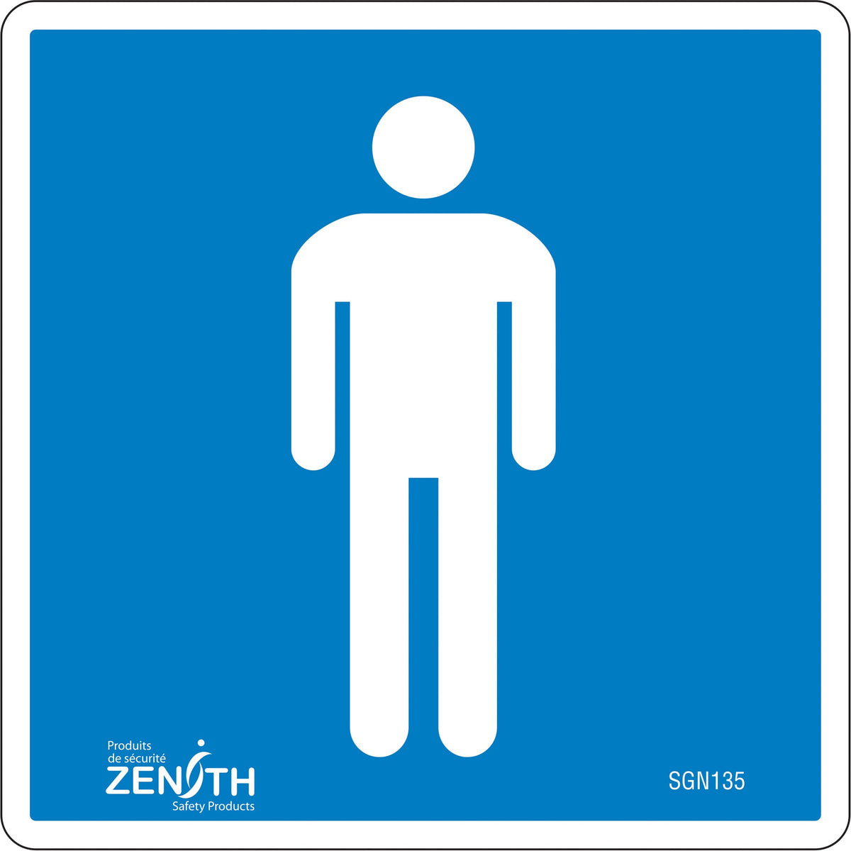 Men&#39;s Washroom Safety Sign, Vinyl, 6 x 6-in - ToughWorkz