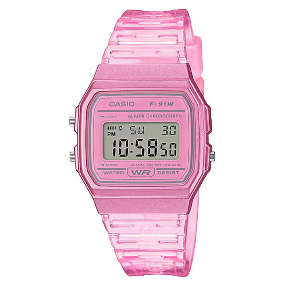 Casio F-91WS-4 '80s Style POP Pink Digital Watch