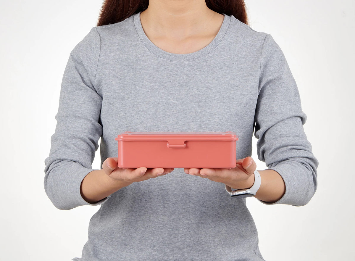 CU | Toyo Steel T-190 Stackable Tool Box, Living Coral - ToughWorkz