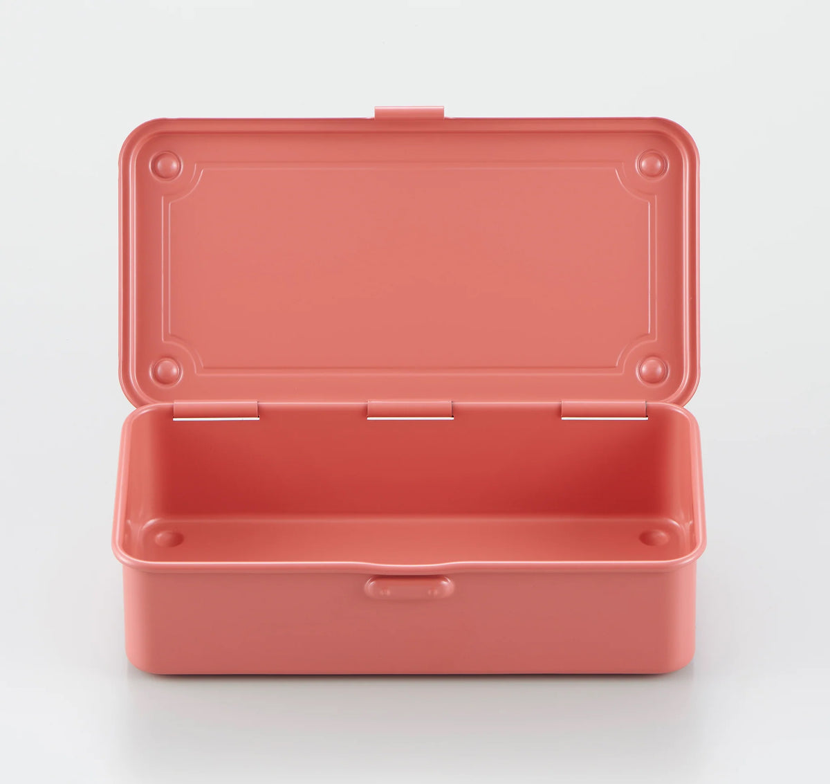 Open | Toyo Steel T-190 Stackable Tool Box, Living Coral - ToughWorkz