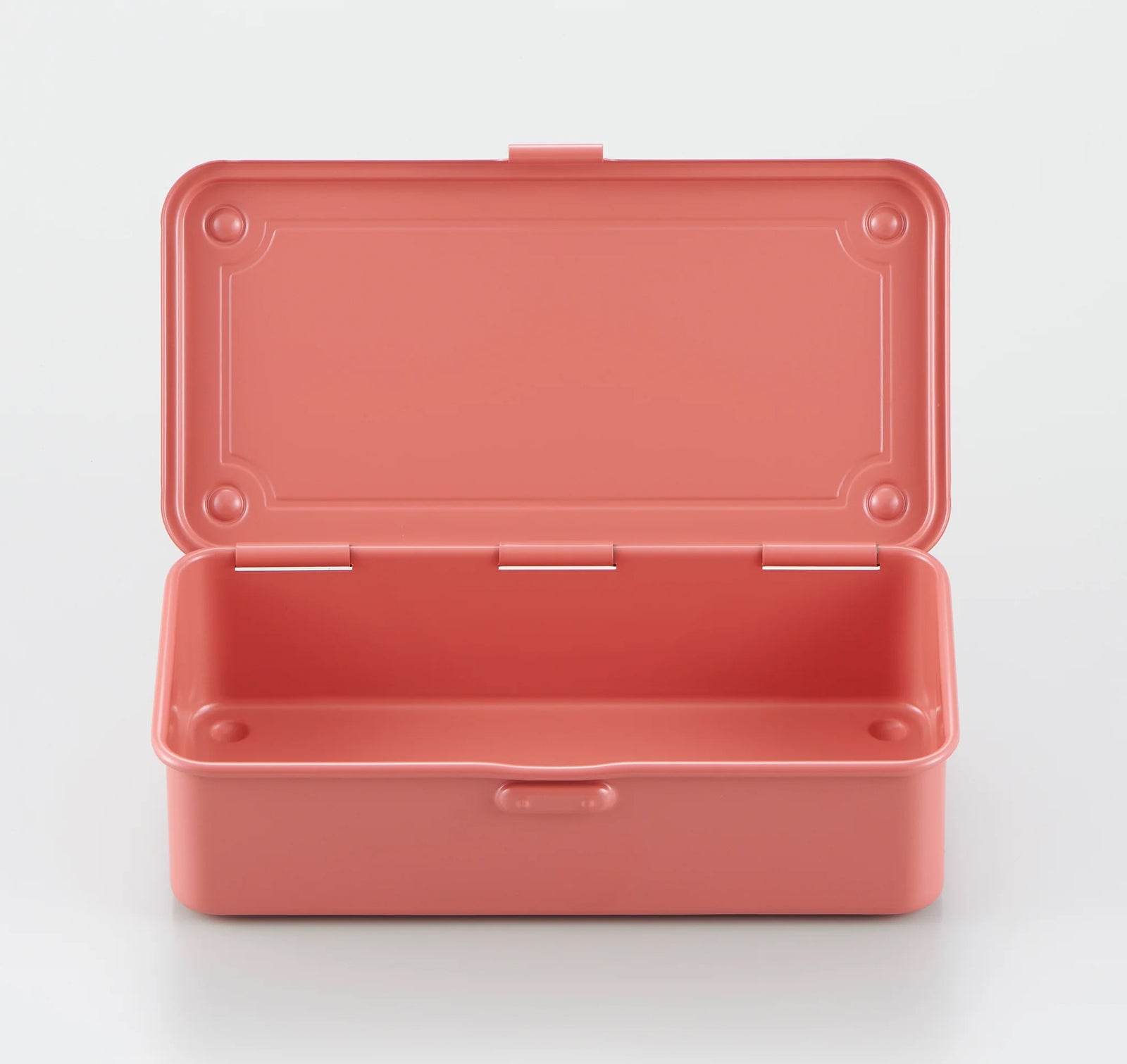 Open | Toyo Steel T-190 Stackable Tool Box, Living Coral - ToughWorkz